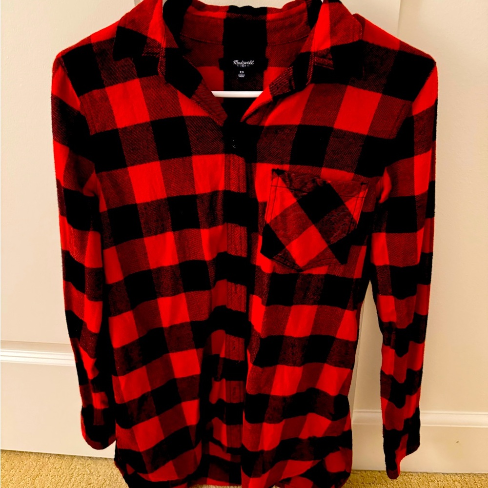 Madewell button down plaid top
